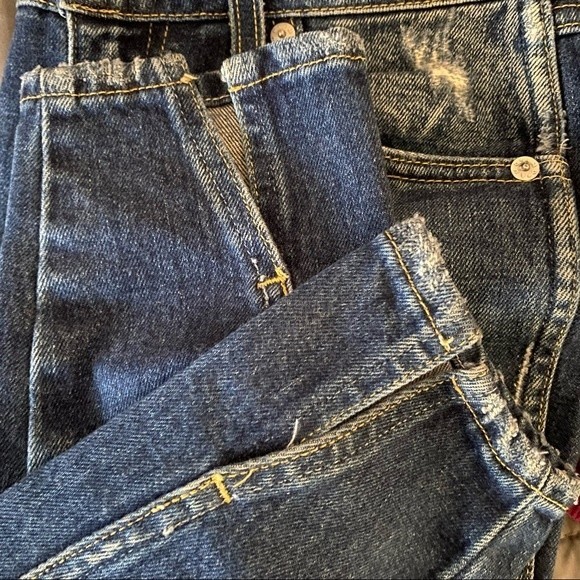 AMO Twist Blue Vixen Wash Destroyed Ankle Skinny Jeans - Picture 9 of 9